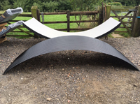 Longer Curved Corrugated Roofing Sheet - Black